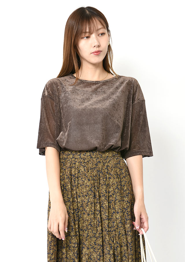 ウールブレンドカルゼフレアロングスカート